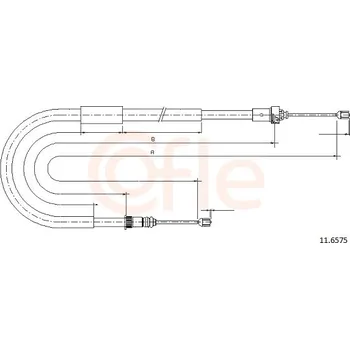 Lanko parkovací brzdy Tazne lanko, parkovaci brzda, 11.6575