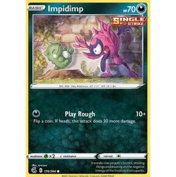 Volný čas Pokémon FST 176/264 Impidimp - Fusion Strike Stav: Near Mint, Verze: NORMAL