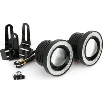 Denní svícení 2v1 LED COB světla pro DENNÍ svícení integrovaná s HALOGENY 64mm