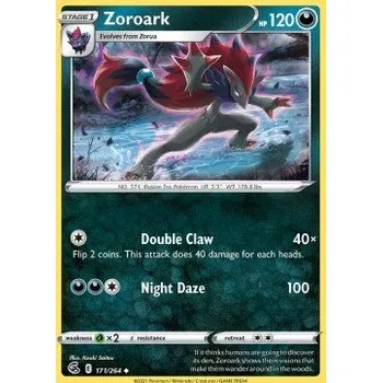 Volný čas Pokémon FST 171/264 Zoroark- Fusion Strike Stav: Near Mint, Verze: NORMAL