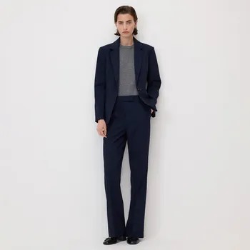 Dámské kalhoty Reserved - Zvonové kalhoty s puky - tmavomodrá - 295FT-59X - 295FT-59X-XS