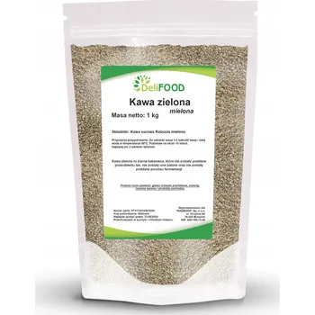 Káva KAWA ZIELONA MIELONA 1KG 1000G DELIFOOD