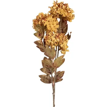 umělá květina Dekorace žlutá umělá květina hortenzie - 10*8*76 cm