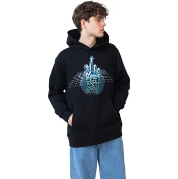 Pánská mikina Mikina S Kapucí Ripndip Afterlife Black - S