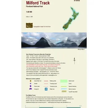 Milford Track - turistická mapa