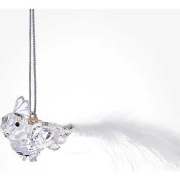 Vánoční dekorace Skleněná ozdoba Ptáček z českého křišťálu Preciosa