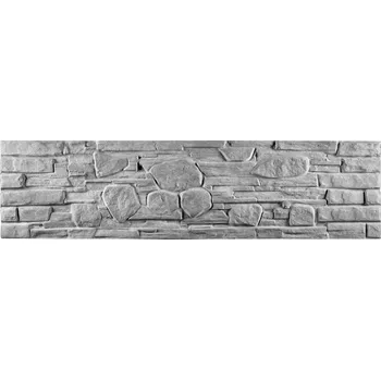 Plot Betonový plot s texturou přírodního a štípaného kamene, deska 200*50*4 cm Hnědá