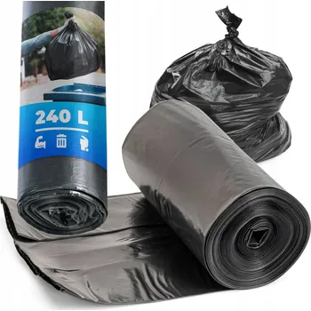 Pytle na odpadky PYTLE NA ODPADKY 240L 10 KS ČERNÉ KLASICKÉ PEVNÉ 1 ROLE