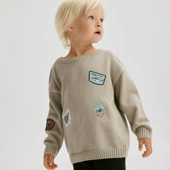 Dětská móda Reserved - Bavlněný svetr - béžová - 670FH-08X - 670FH-08X-98