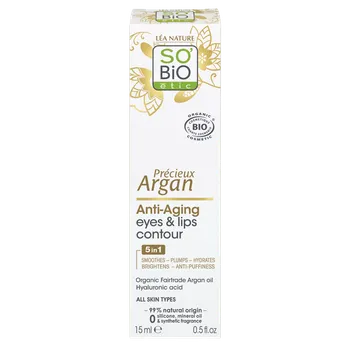 Pleťový krém SO’BiO étic Anti-Age Precieux Argan Krém na okolí očí a rtů BIO (15 ml)