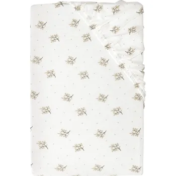 Prostěradlo LIVARNO home Žerzejové napínací prostěradlo, 140–160 x 200 cm (květiny/bílá)