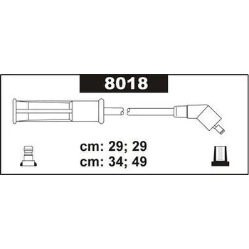Zapalovací kabel Sada kabelů pro zapalování, 8018