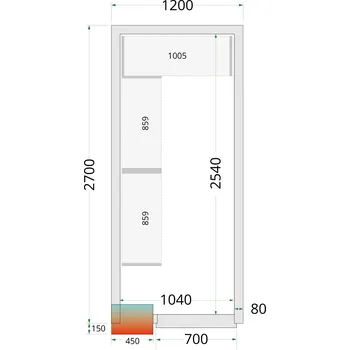 Tefcold Sada regálů pro stavebnicový box 120x270 cm