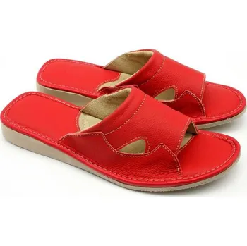 Dámské pantofle GEPARD kožené pantofle ju69b červená Velikost: 37