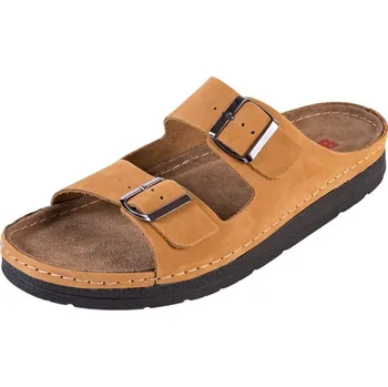 Pánská zdravotní obuv BUXA zdravotní pantofle BZ410 medová nubuk Velikost: 45