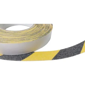 Výstražná páska Geko G220/23 Protiskluzový pás samolepící žluto/černá 25mm/18m