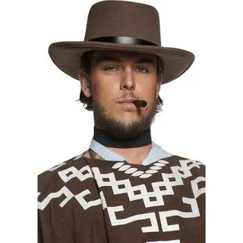 Karnevalový kostým SmiffysKlobouk - Pistolník - hnědý