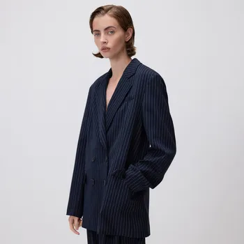 Dámské sako Reserved - Dvouřadý blejzr s&nbsp;příměsí viskózy - tmavomodrá - 906HF-59X - 906HF-59X-XXL