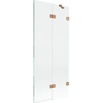 Vanová zástěna Dvoudílná vanová Paraván Mexen 80 x 150 cm průhledná