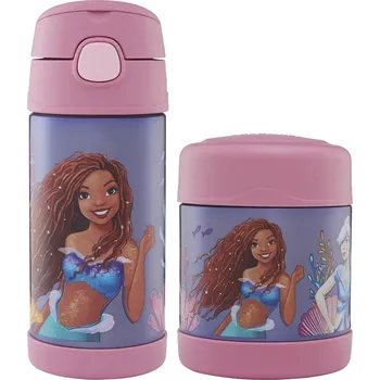 Kojenecká láhev THERMOS Sada láhve na pití s motivy Disney a dětské jídelní misky s motivem Disney, Mořská panna, 2dílná