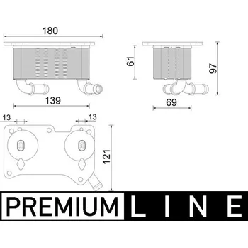 Chladič motoru Olejový chladič, motorový olej, CLC 294 000P