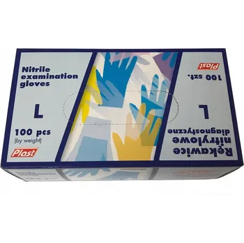 Pracovní oblečení Rukavice na jedno použití nitrilové Plast vel. L 100 ks