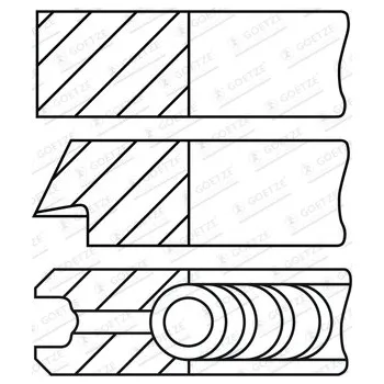 Píst motoru Sada pístních kroužků, 08-451500-00