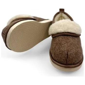Dámské pantofle GEPARD bačkory z vlněné plsti M323 hnědá Velikost: 40