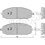 Sada brzdových destiček, kotoučová brzda, 822-407-0