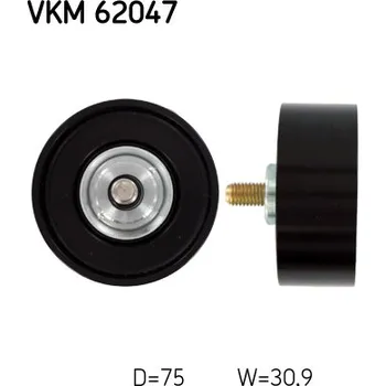 Vratna/vodici kladka, klinovy zebrovy remen, VKM 62047