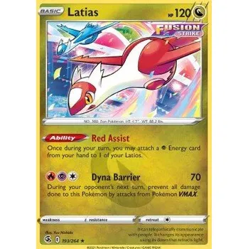 Sběratelská karetní hra Pokémon FST 193/264 Latias - Fusion Strike Stav: Near Mint, Verze: NORMAL