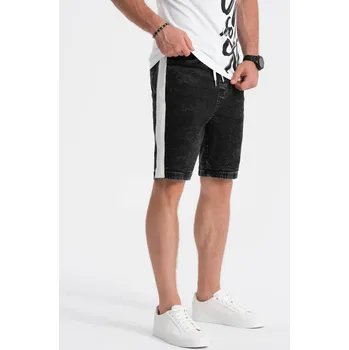 Pánské riflové kraťasy - černá W363 - S