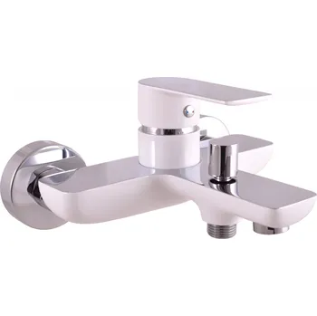 Vodovodní baterie Vodovodní baterie vanová VLTAVA, Barva: chrom/bílá, Rozměr: 150 mm
