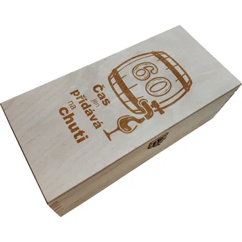 Dárková krabička Wood engraved Dřevěná krabička čas jen přidává na chuti Velikost krabičky: Krabička krátká