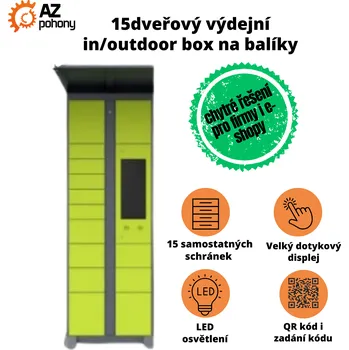 Úložný box BOX 15 – schránkový výdejní in/outdoor box na balíky s API – chytré řešení pro firmy i e-shopy