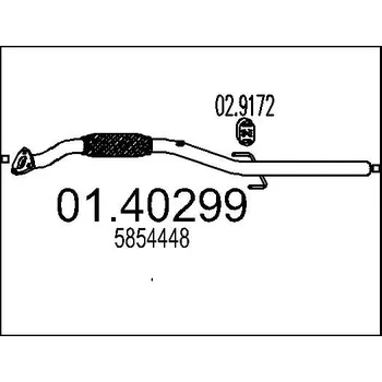 Výfuková trubka Výfuková trubka, 01.40299
