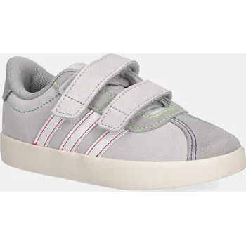 Chlapecké tenisky Dětské semišové tenisky adidas VL COURT 3.0 šedá barva, JP7878 90X, EUR 24