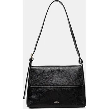 Kabelka Kožená kabelka A.P.C. sac virginie flap PXCCK.F61924 černá 99X, vel. ONE SIZE