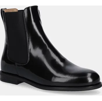 Dámská zimní obuv Kožené kotníkové boty BOSS Lycia dámské, černá barva, na plochém podpatku, 50552791 50552791.001 99X, EUR 41