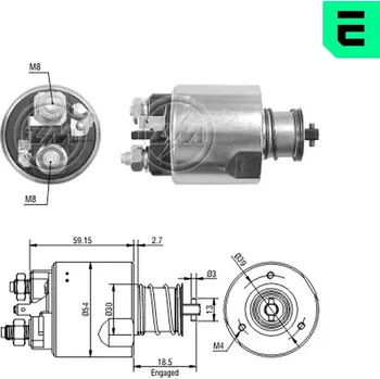 Startér Elektromagnetický spínač, startér, ZM3491
