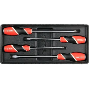 Šroubovák Vložka do zásuvky - sada šroubováků s úderným koncem, 4ks, YT-55469