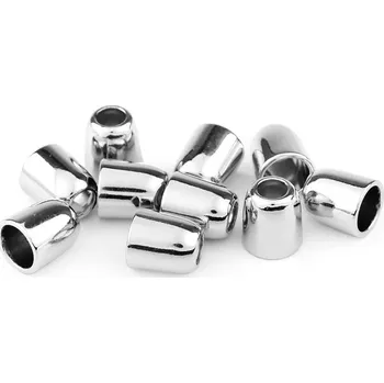 Kovová koncovka na šňůru Ø5 mm / ozdoba nikl 10 ks