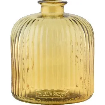 Váza Láhev|váza, pr.16x18cm|1,95L, žluto hnědá|Vidrios San Miguel|Recycled Glass