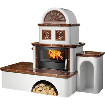 Krbová kamna ABX OXFORD 20120TPL-pravé hnědá