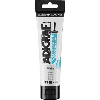 Výtvarná barva Daler Rowney Adigraf Block Printing Water Soluble Colour Barva na linoryt White 59 ml