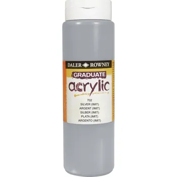 Vodová barva Daler Rowney Graduate Akrylová barva Silver Imitation 500 ml 1 ks