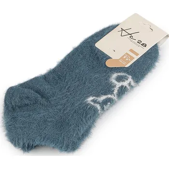 Deštník Dámské / dívčí ponožky teplé kotníkové petrolejová 1 pár