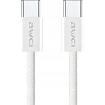 Datový kabel Kabel Awei USB typ C - USB typ C 1 m bílý
