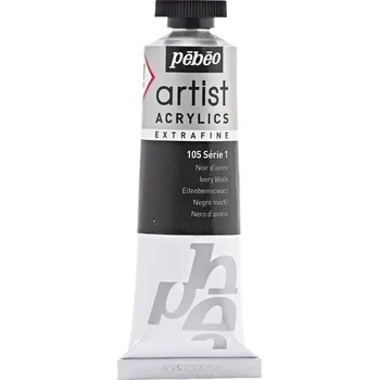 Vodová barva Pébéo Artist Akrylová barva Ivory Black 37 ml 1 ks