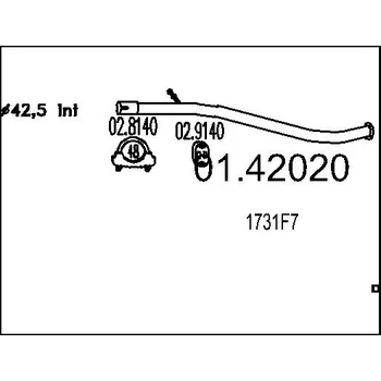 Výfuková trubka Výfuková trubka, 01.42020
